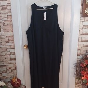 Elegant Black Maxi Dress Vneck Womens Size 5 Xlarge